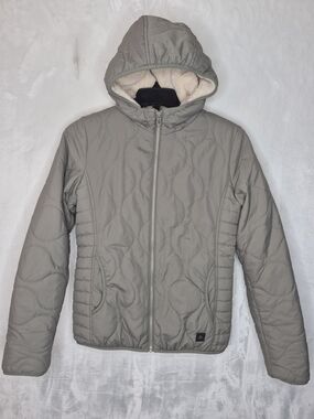 Rip Curl Anoeta Anti Series Sherpa Lined Quilted Hooded Jacket Womens Small